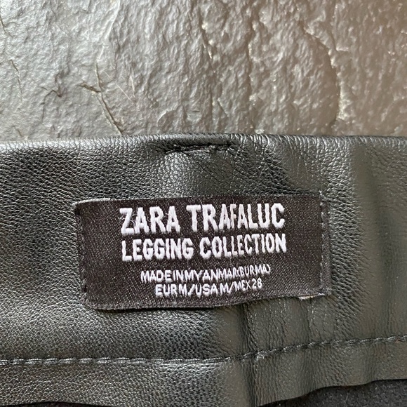 Zara Teen faux leather legging with button and zip - Picture 2 of 10